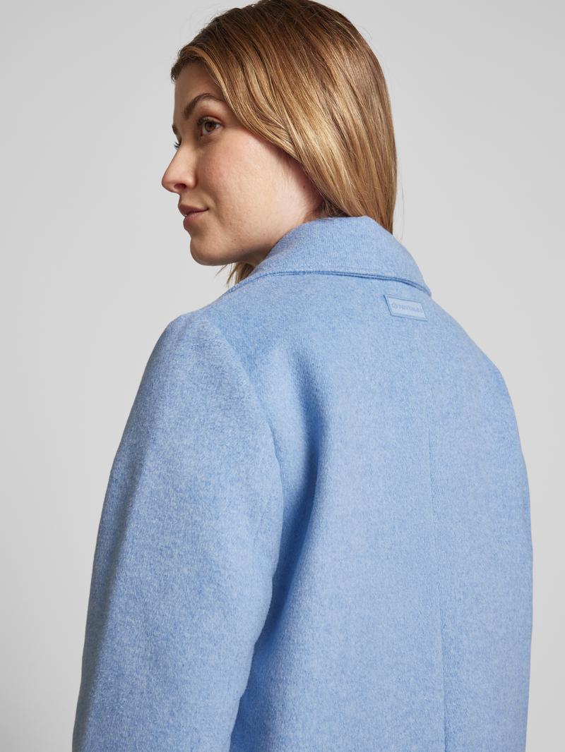Tom Tailor Regular fit lange jas met gerecyclede wol