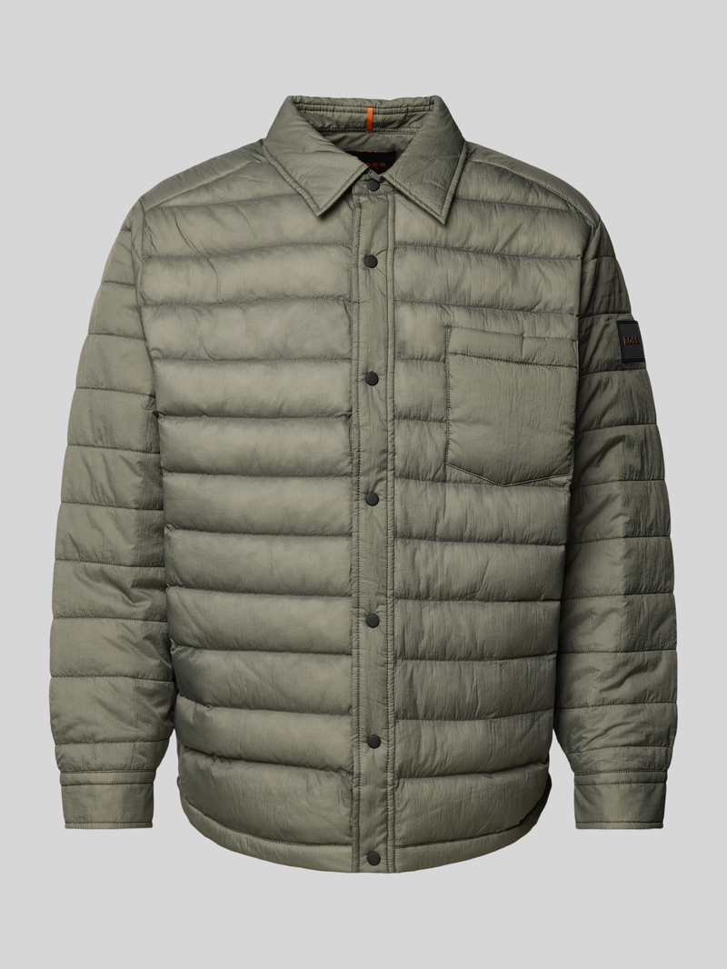 Boss Orange Gewatteerd jack met labelpatch model 'Lambizzo