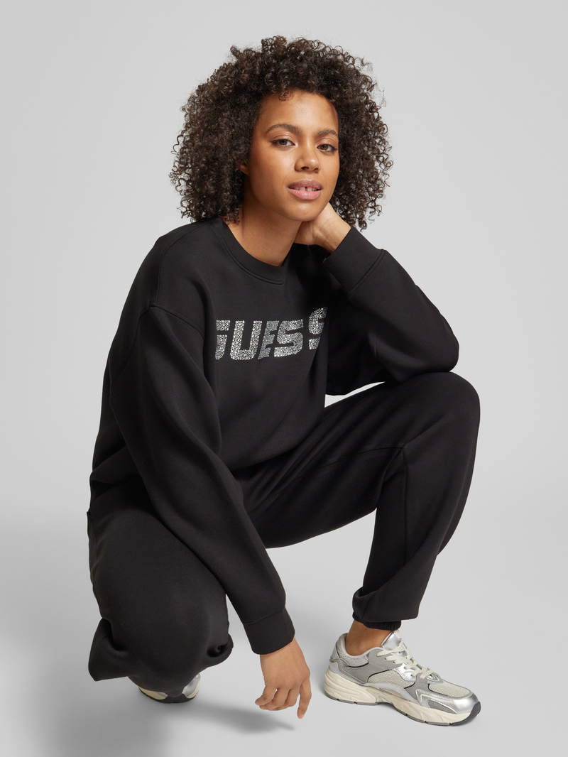 Guess Activewear Sweatshirt met strass-steentjes model 'CECILIA'