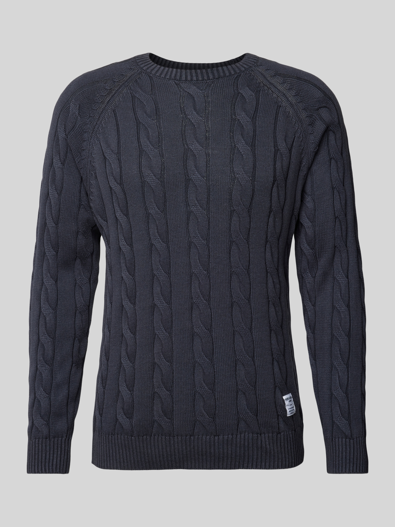 Pepe Jeans Gebreide pullover met kabelpatroon model 'Camdem'