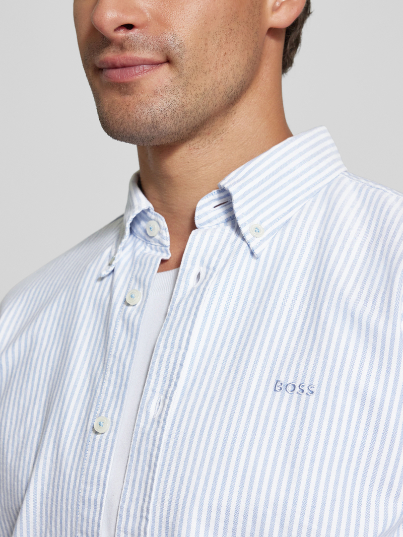 Boss Slim fit vrijetijdsoverhemd met labelstitching model 'Roan'