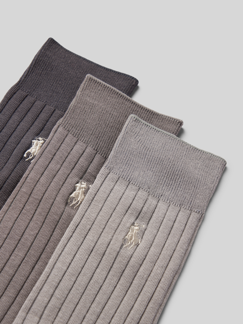 Polo Ralph Lauren Underwear Sokken met labelstitching in een set van 3 paar