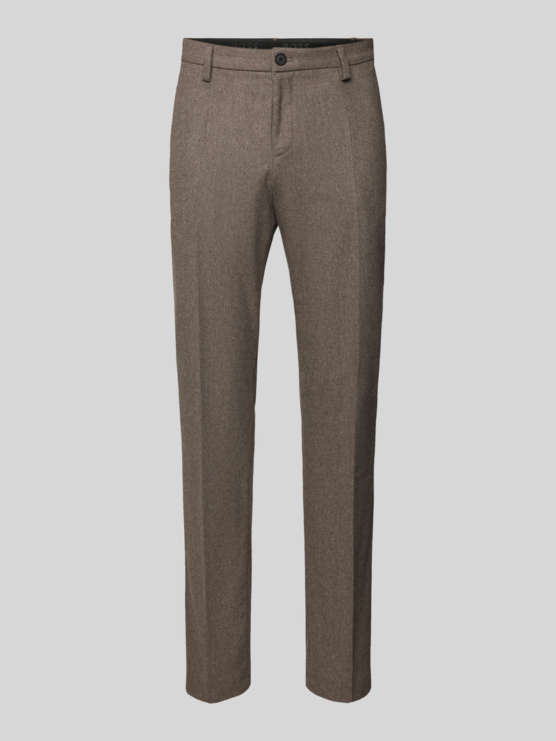 Boss Slim fit pantalon met persplooien model 'Genius'
