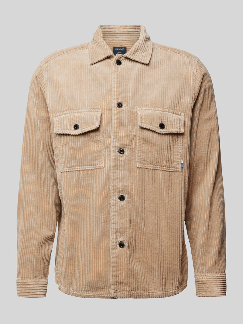 OLYMP Level Five Slim fit overhemdjack met labeldetail