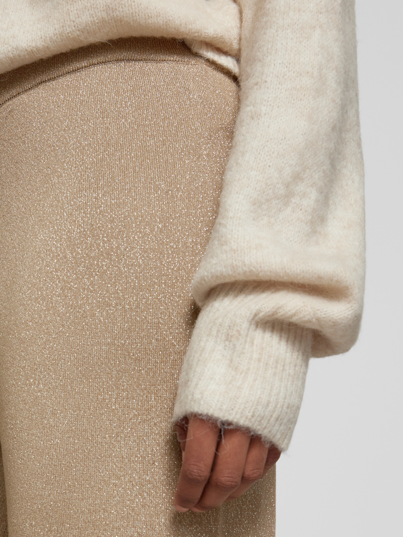 Vero Moda Wide leg gebreide broek met elastische band model 'NALINA'
