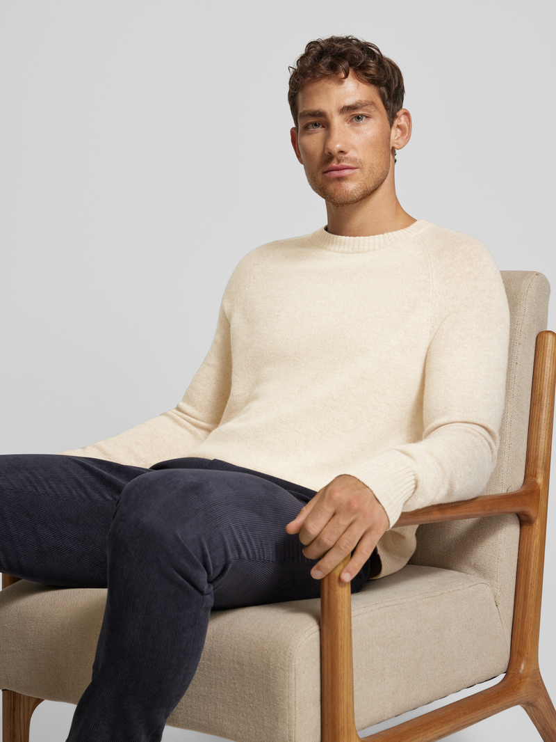 CK Calvin Klein Gebreide pullover van wol met deelnaden model 'LUXURY'