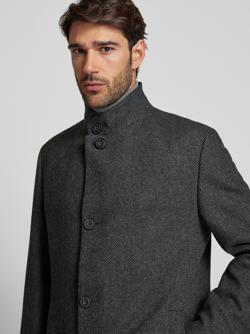 HUGO Lange jas met opstaande kraag model 'Mintrax'