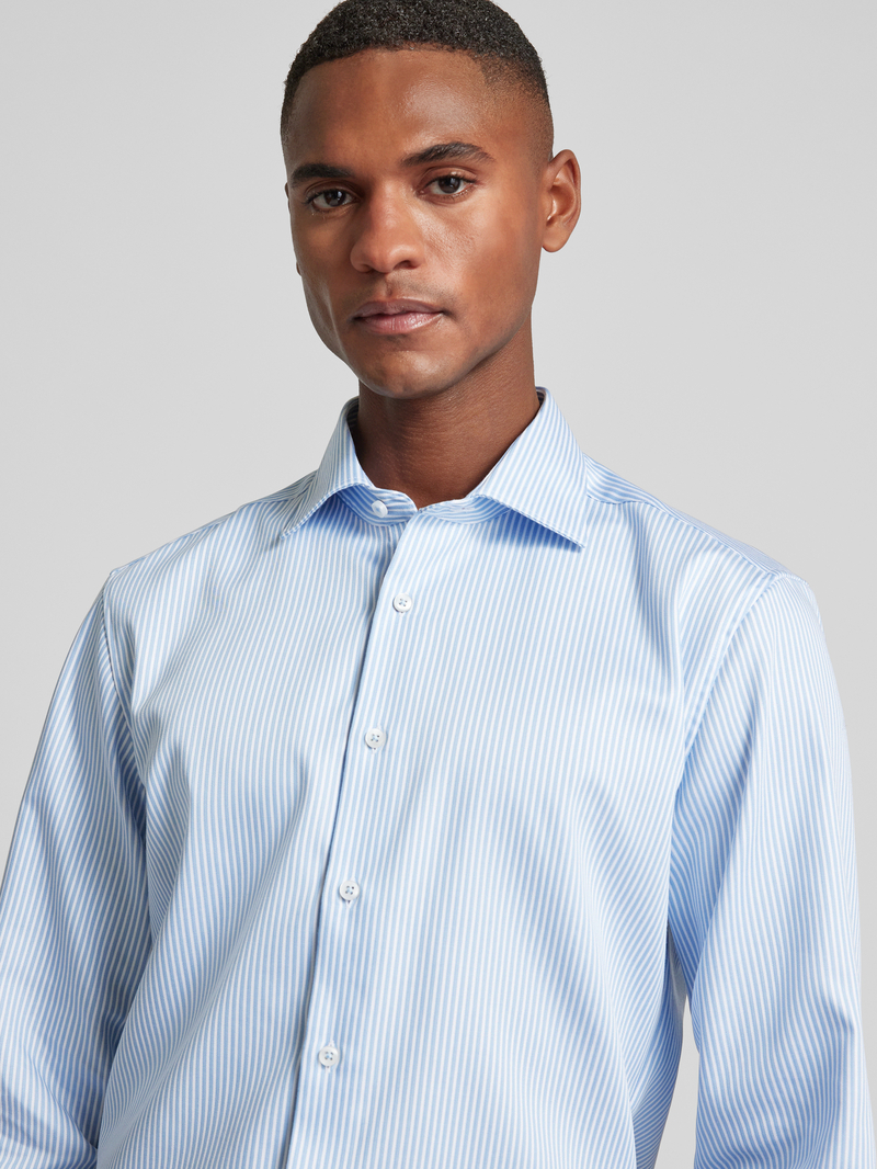 Eterna Slim fit zakelijk overhemd met haaikraag