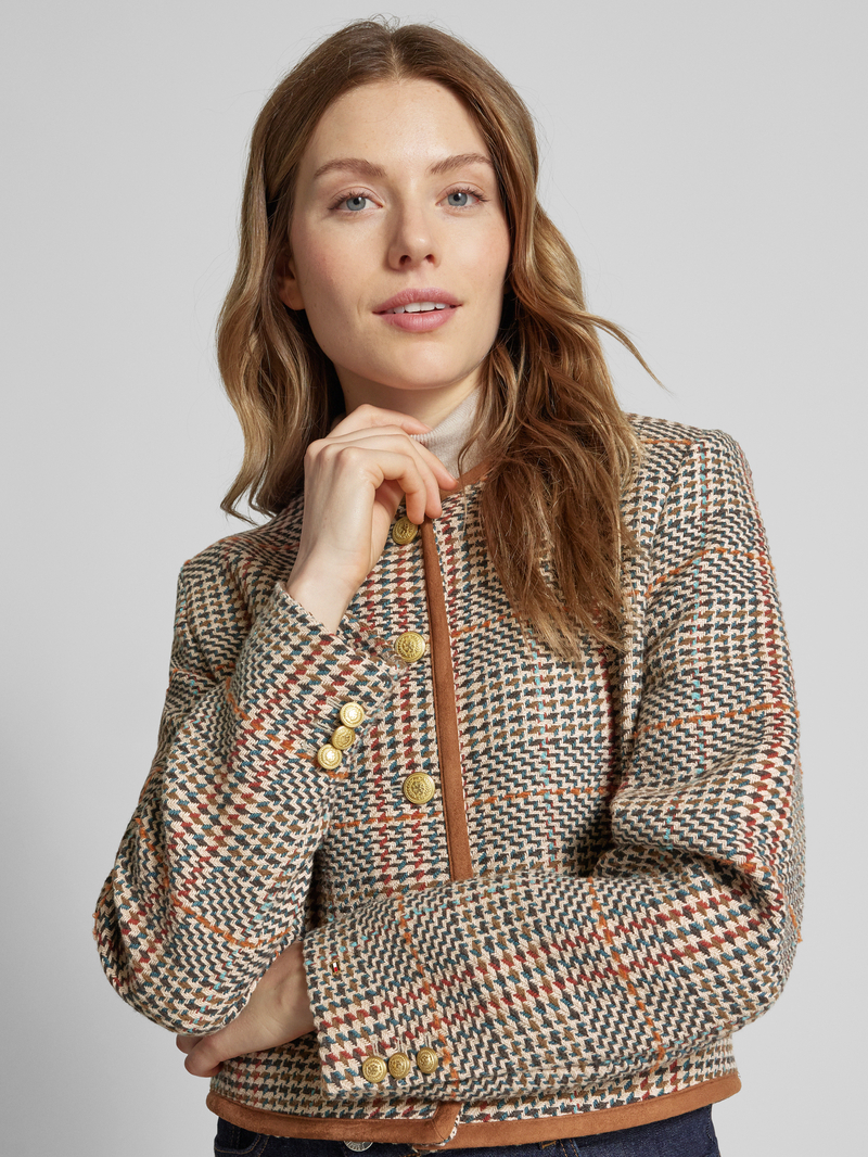 Tommy Hilfiger Regular fit blazer met ronde hals