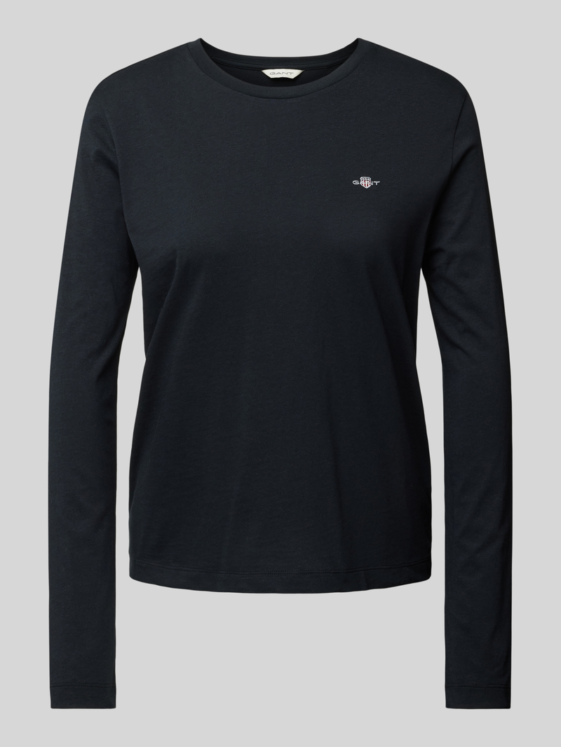 Gant Shirt met lange mouwen en labelstitching