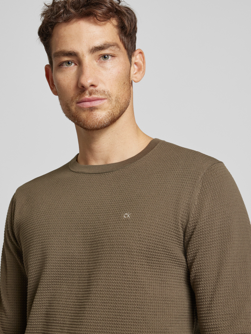 CK Calvin Klein Gebreide pullover met labelstitching