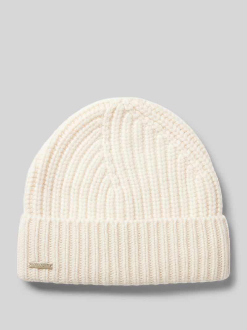 Seeberger Beanie met labeldetail