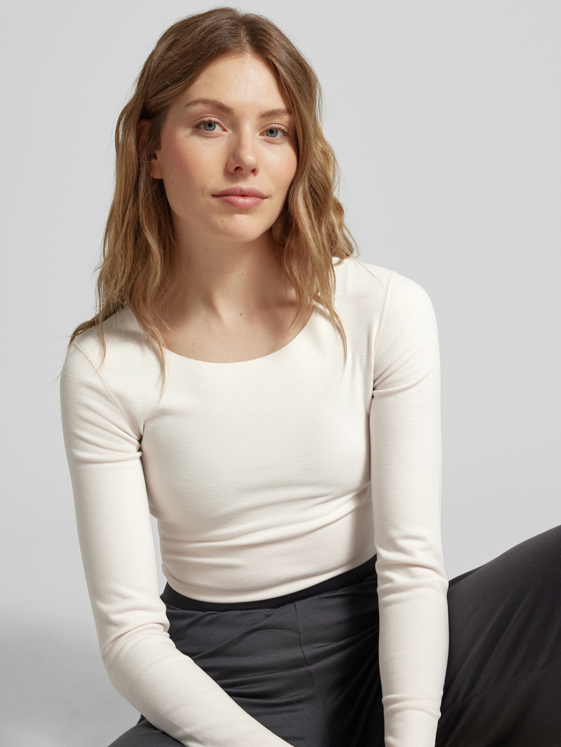 Schiesser Thermoshirt met lange mouwen en ronde hals