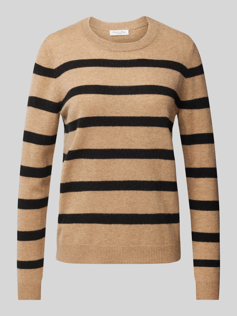 Christian Berg Woman Gebreide kasjmier pullover met ronde hals