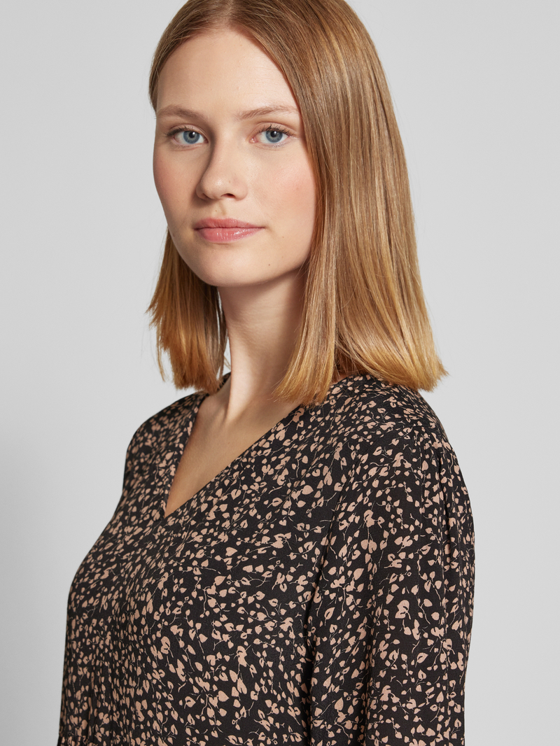 ZABAIONE Midi-jurk van viscose met V-hals