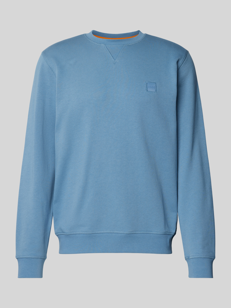 Boss Orange Sweatshirt met labelstitching model 'Westart'