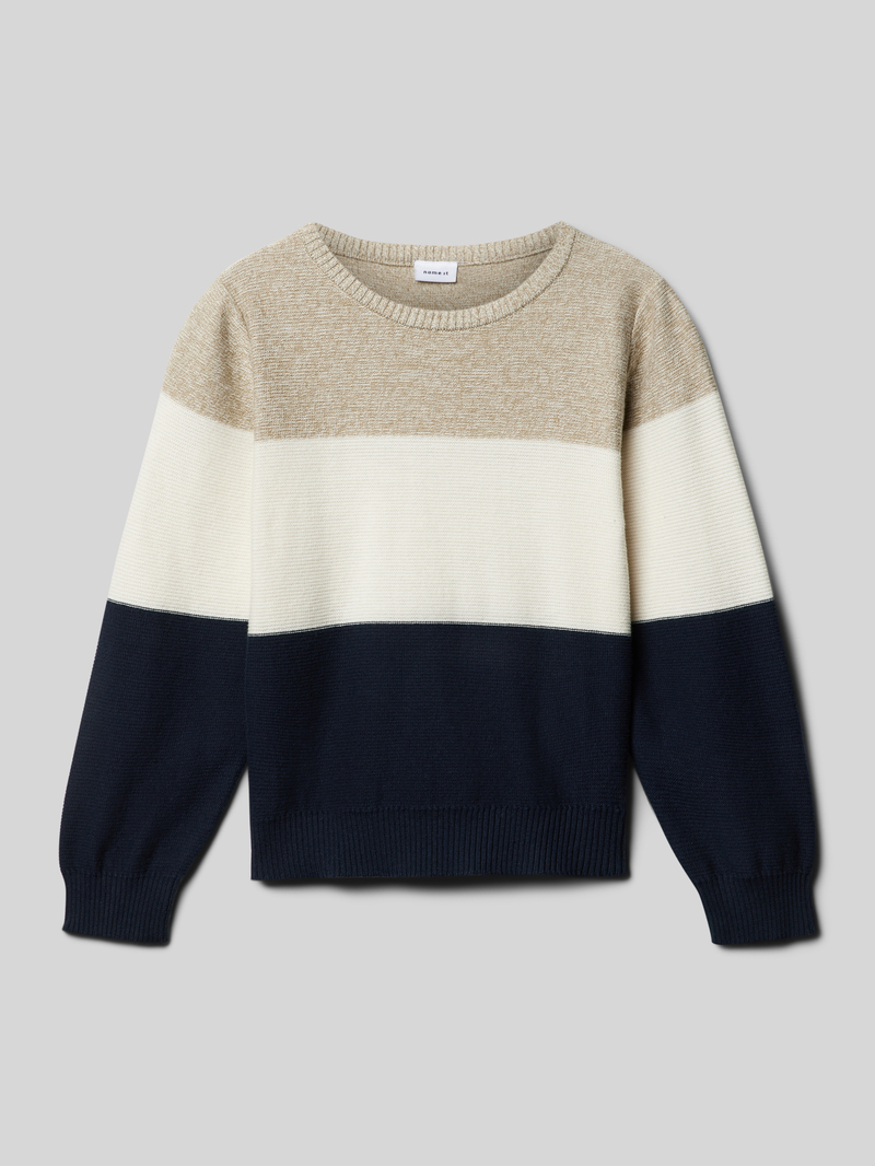 name it Gebreide pullover met ronde hals model 'VOHAN'