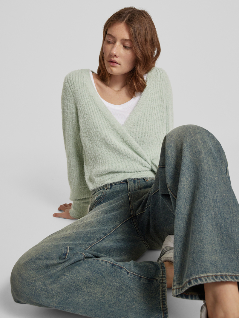 Only Loose fit cardigan in wikkellook model 'AMANDA'