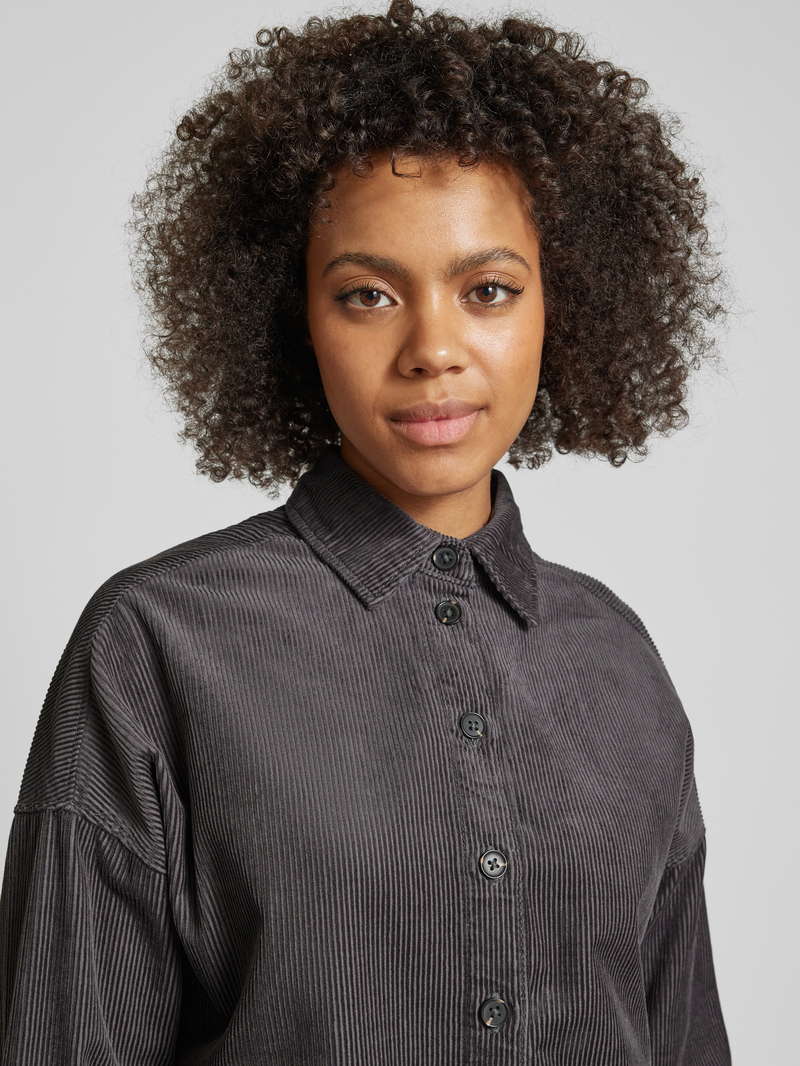 Christian Berg Woman Relaxed fit corduroy blouse met overhemdkraag