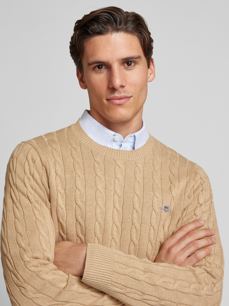 Gant Gebreide pullover met ronde hals