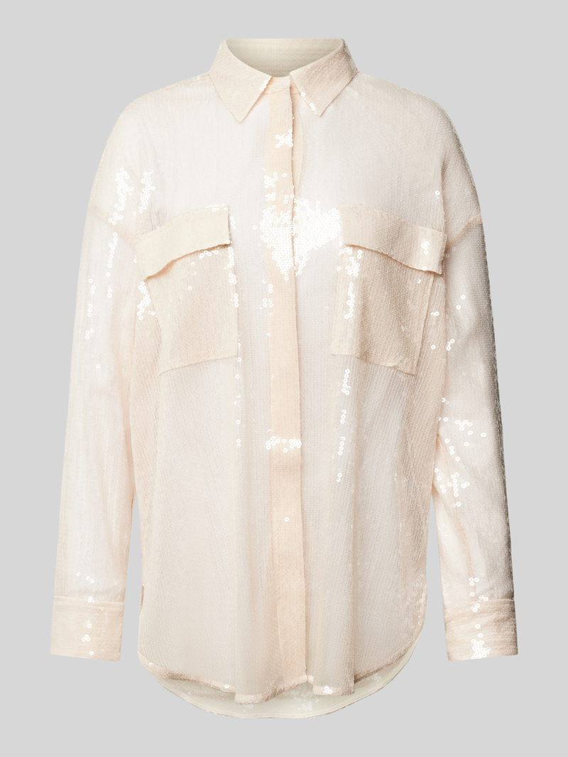 Boss Orange Regular fit overhemdblouse met pailletten model 'BALLETS'