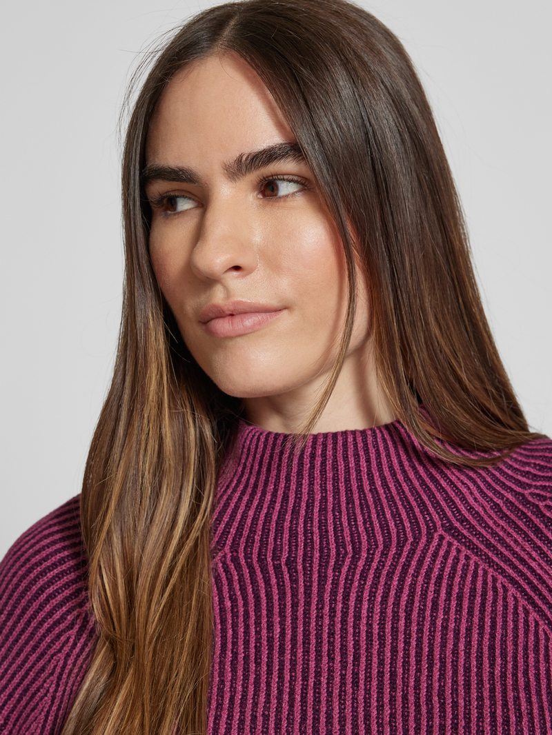 Tom Tailor Loose fit gebreide pullover met gestreept ribmotief
