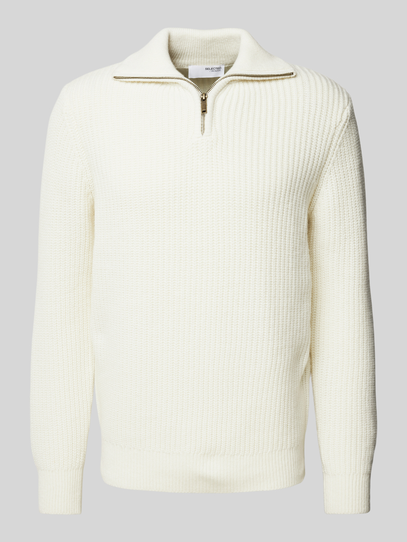 Selected Homme Gebreide pullover met ribboorden model 'LAND'