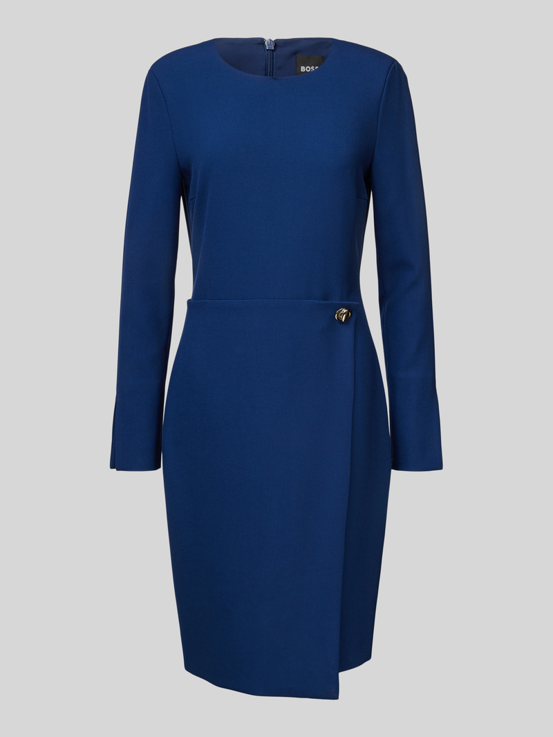 Boss Knielange jurk met ronde hals model 'Difeta'