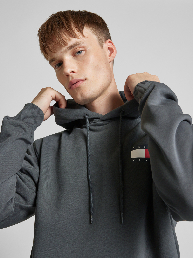 Tommy Jeans Hoodie met labelprint model 'ESSENTIAL'