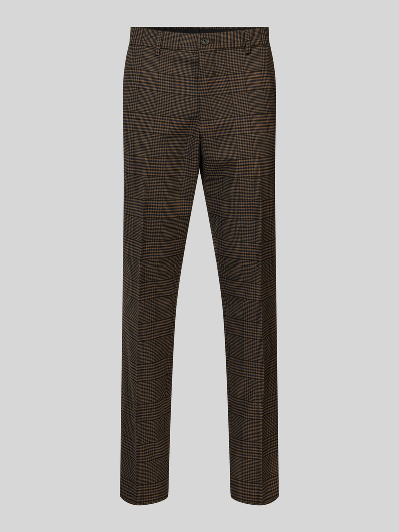 S.Oliver BLACK LABEL Slim fit pantalon van flanel met ruitmotief, model 'S.O PURE'