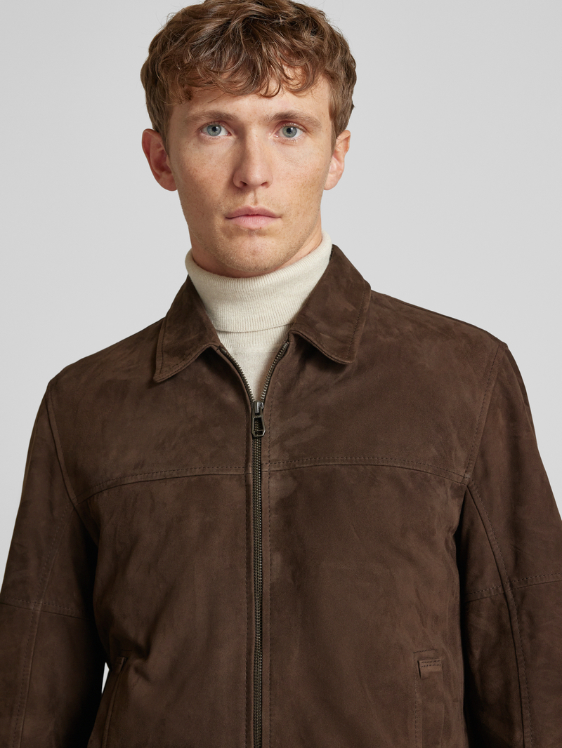 JOOP! Collection Leren blouson met deelbare ritssluiting model 'Laup'