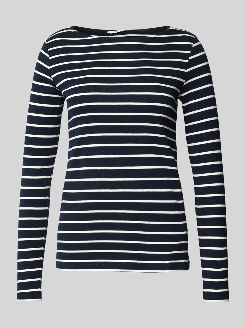 Tom Tailor Regular fit shirt met lange mouwen katoen en streepmotief