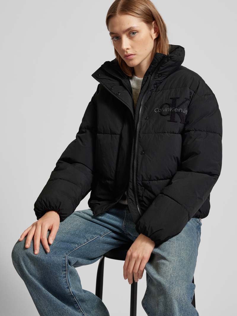 Calvin Klein Jeans Gewatteerd jack met logoprint model 'CHENILLE'