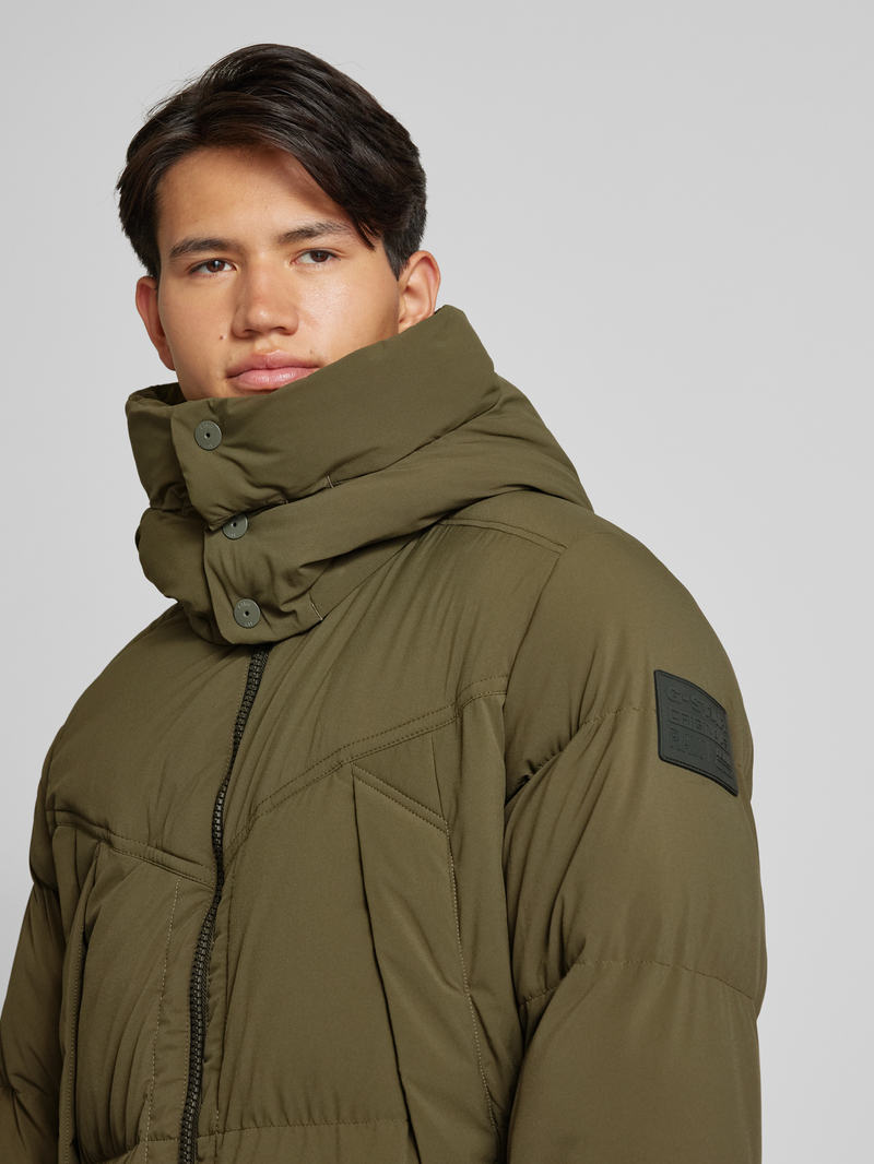 G-Star Raw Gewatteerde lange jas met tweewegsritssluiting model 'Whistler'