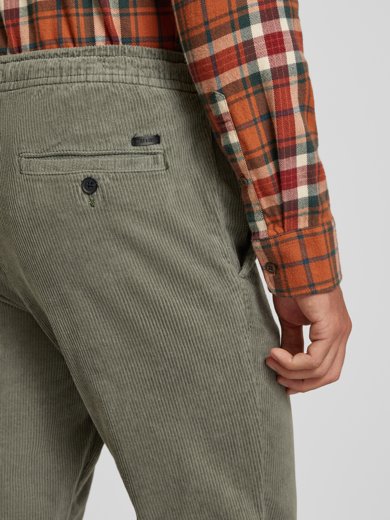 Only & Sons Tapered fit corduroy broek met elastische band model 'LINUS'