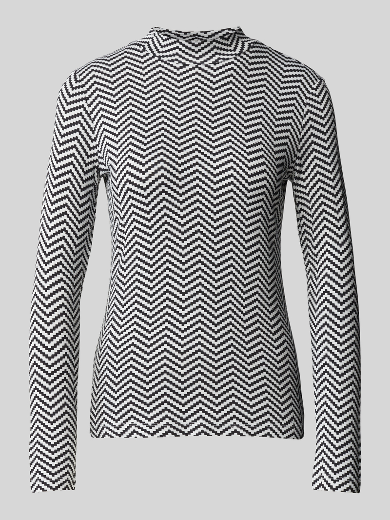 Tom Tailor Shaped fit shirt met lange mouwen van viscosemix met all-over motief