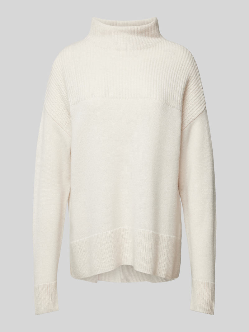 Jake*s Collection Gebreide pullover van kasjmier met opstaande kraag