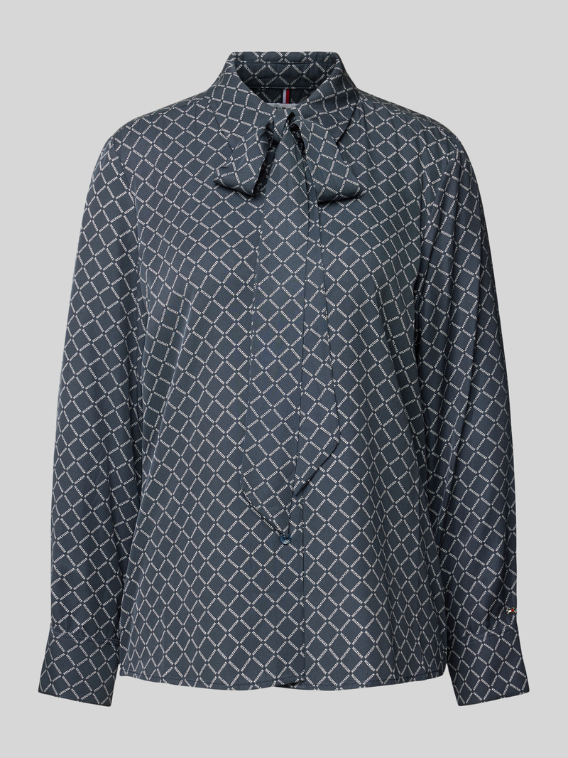 Tommy Hilfiger Relaxed fit strikblouse met platte kraag