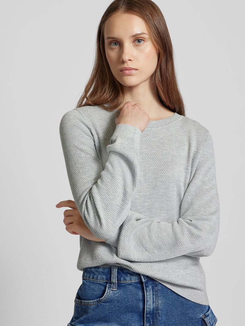QS Gebreide pullover met pofmouwen