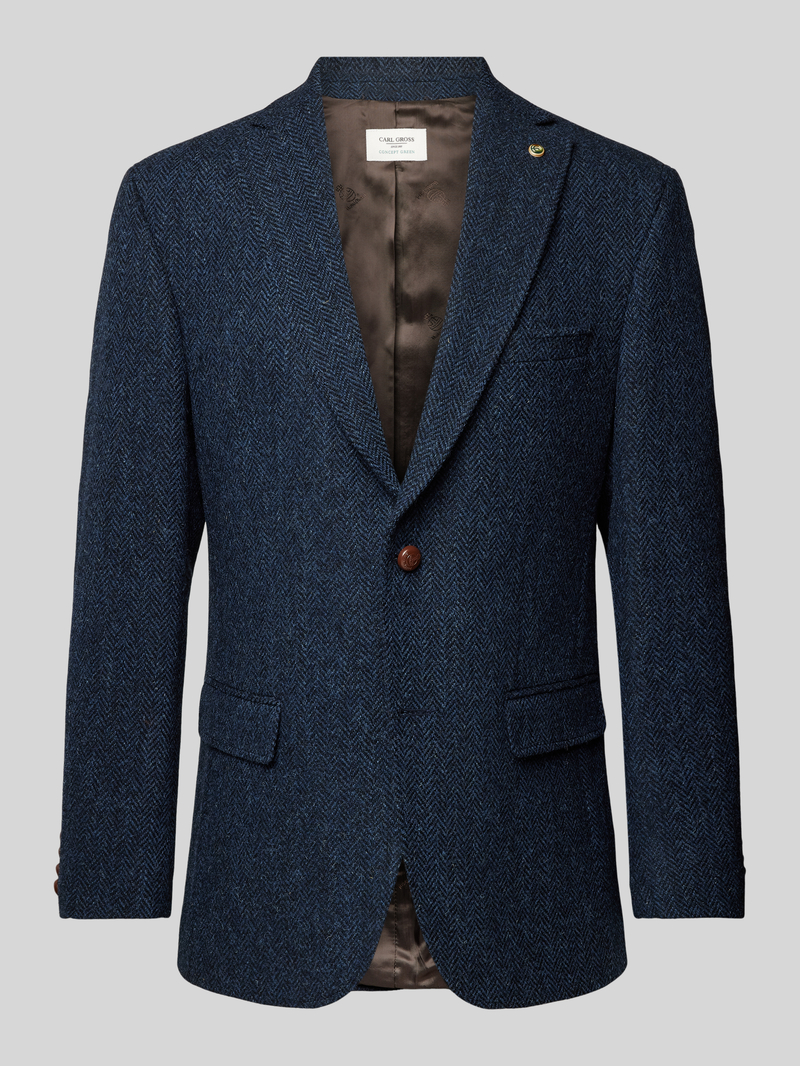 carl gross Regular fit Harris Tweed colbert van scheerwol model 'Theo'