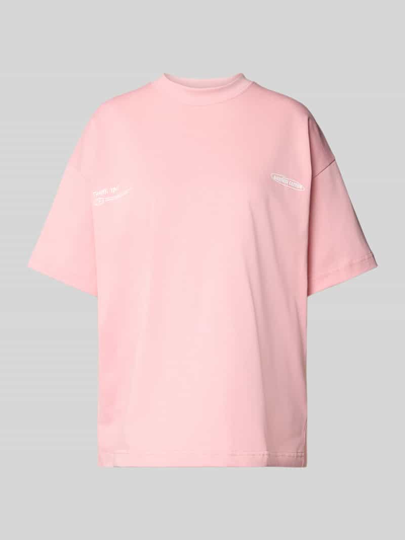 ANOTHER COTTON LAB Oversized T-shirt met motief- en labelprint model 'Essentials'