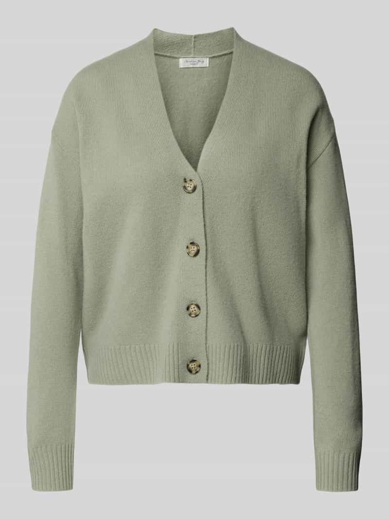 Regular fit gebreid jack van pure wol