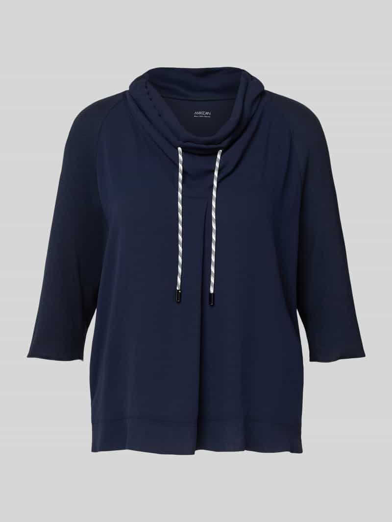 Marc Cain T-shirt van katoenmix met tunnelkoord