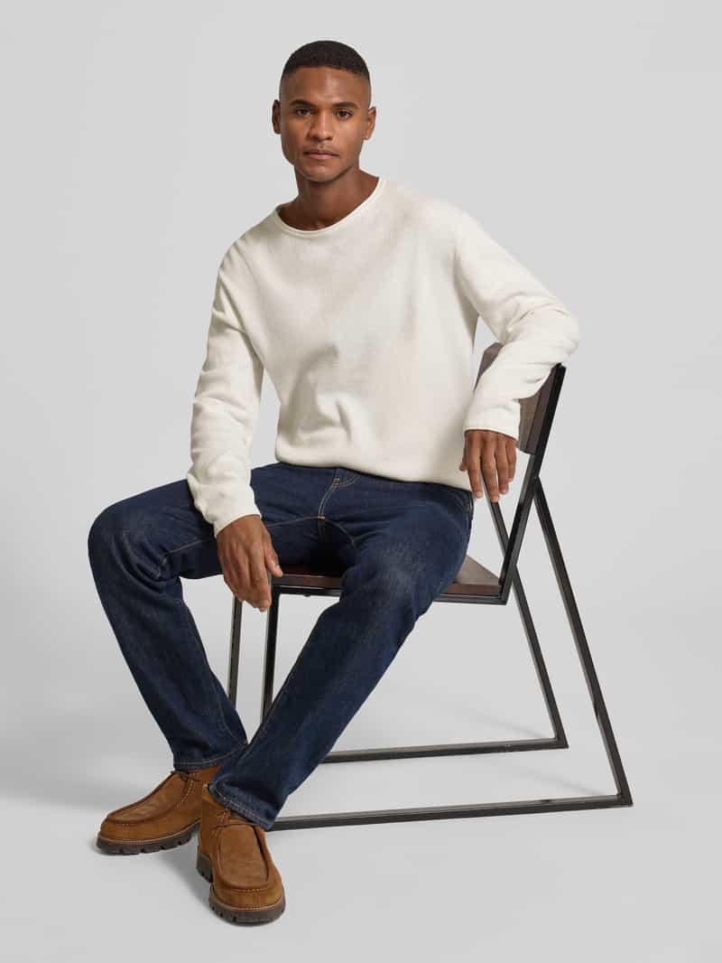 Tom Tailor Denim Regular fit gebreide pullover van zuiver katoen