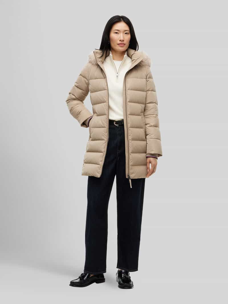 Tommy Hilfiger Gewatteerde mantel met capuchon van teddybont model 'TYRA'