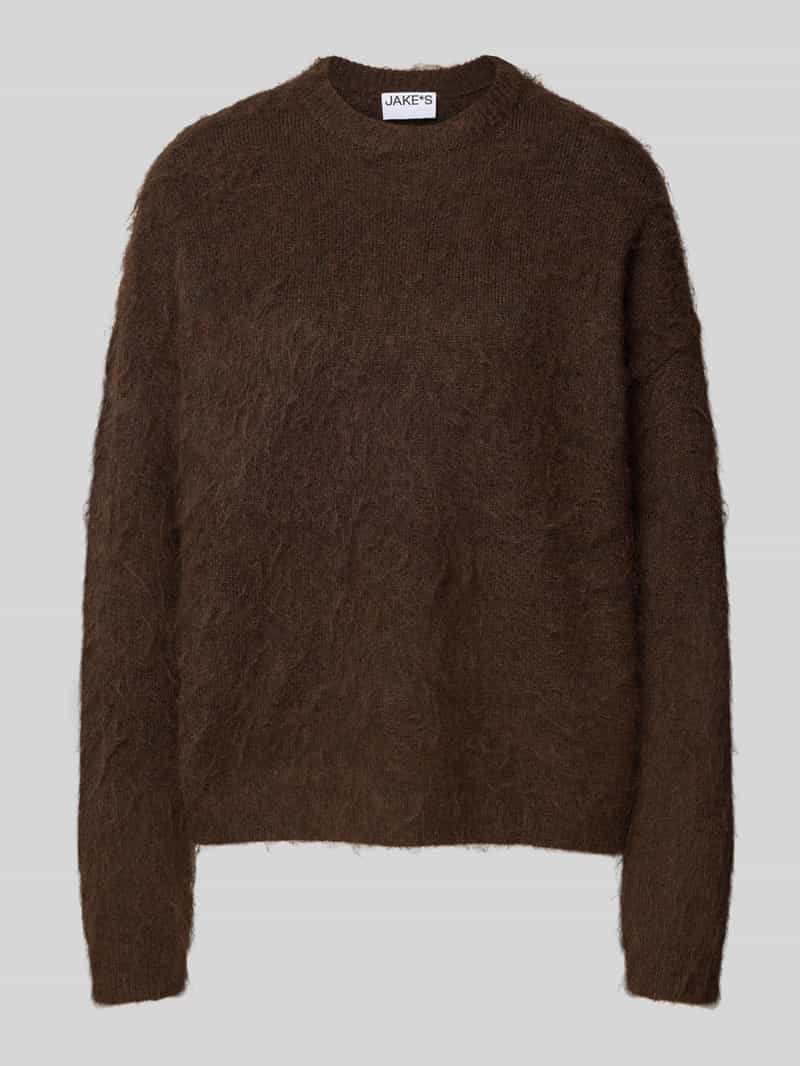 Jake*s Collection Gebreide pullover met ronde hals