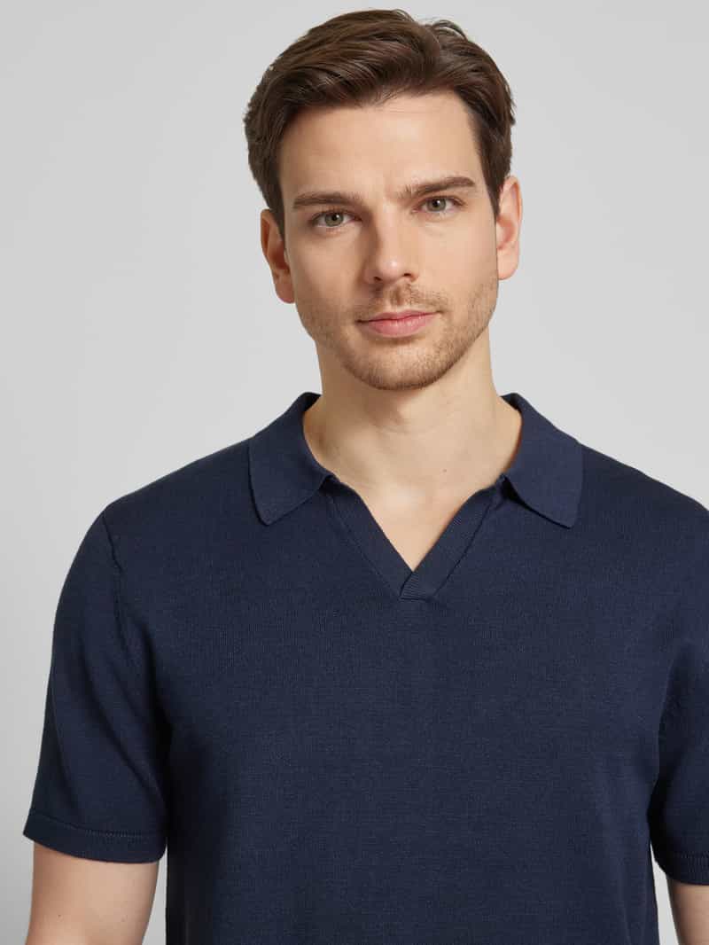 Selected Homme Slim fit poloshirt met V-hals model 'TELLER'