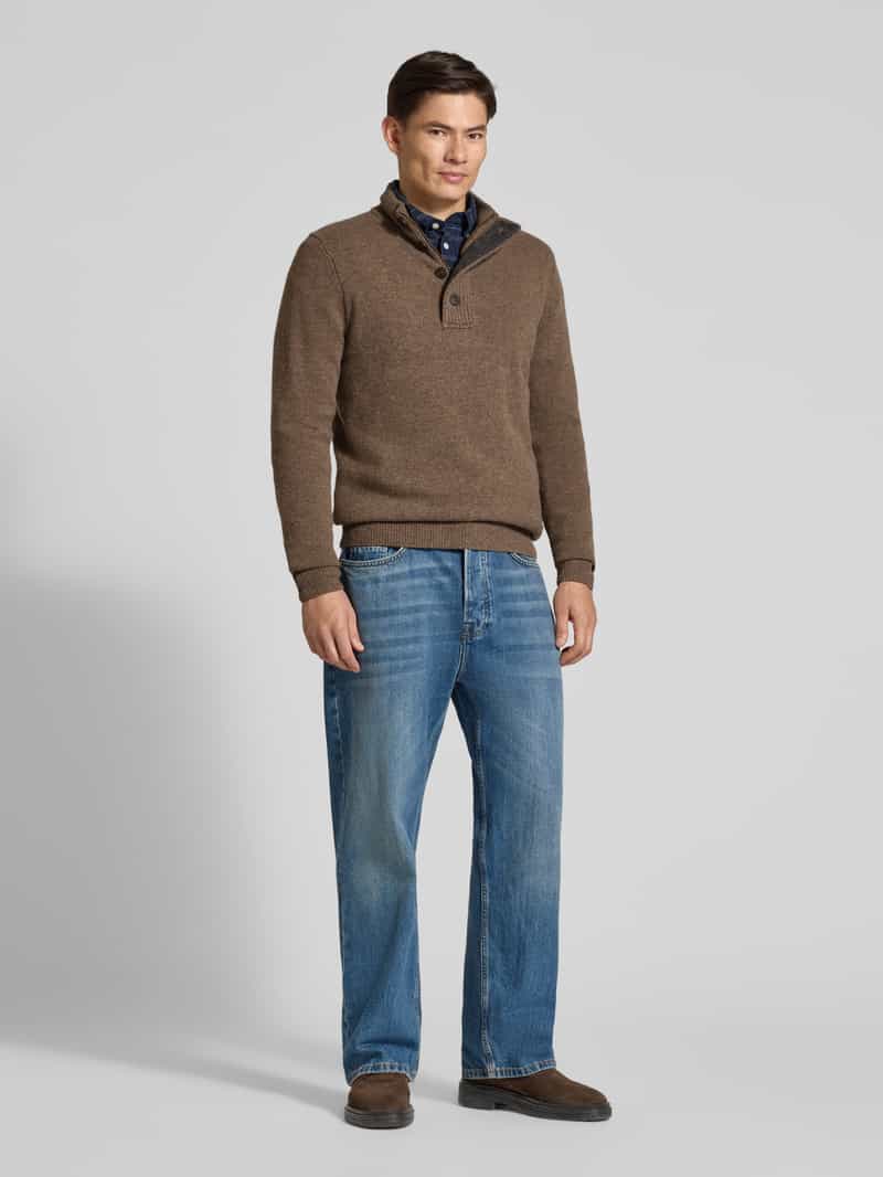 Barbour Heren Truien & Vesten Essential Patch Half Zip Knitted Jumper - Bruin, foto 6