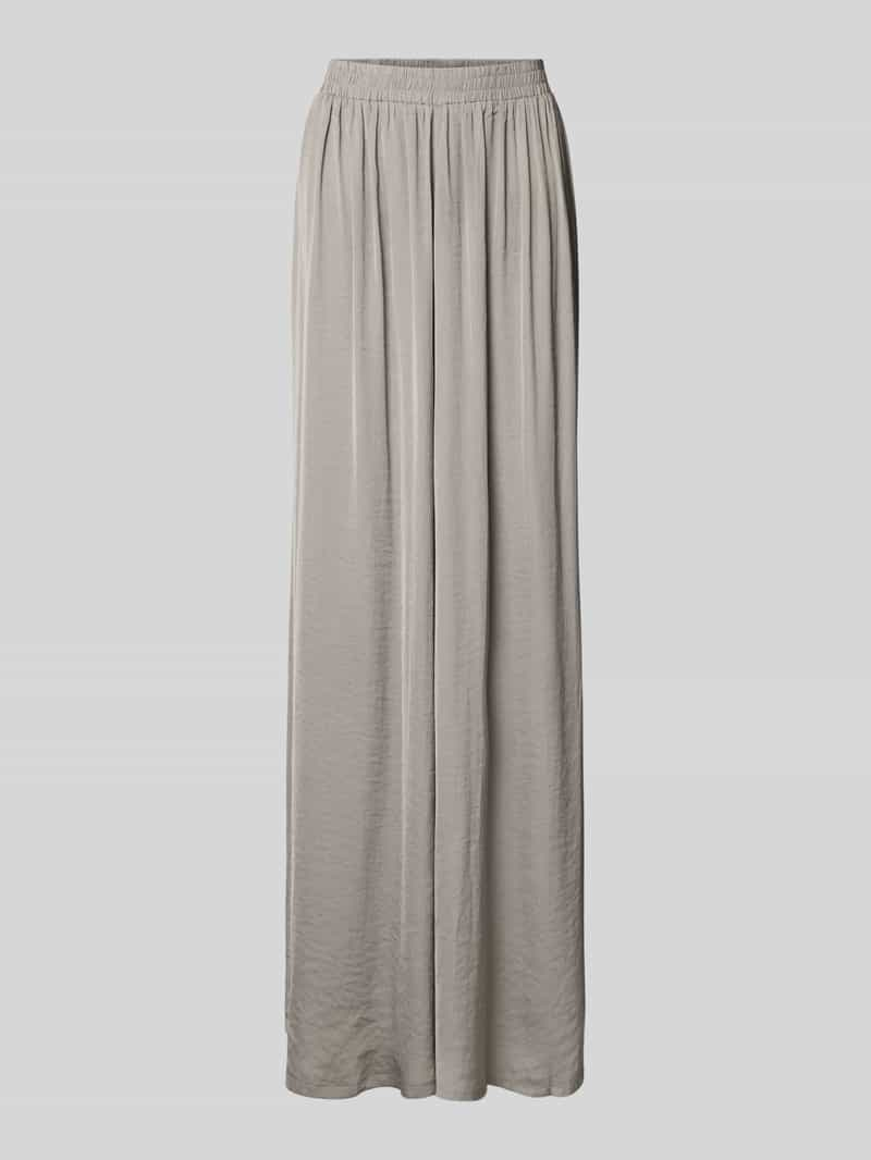 Kaffe Wide leg stoffen broek met platte plooien, model 'allie'