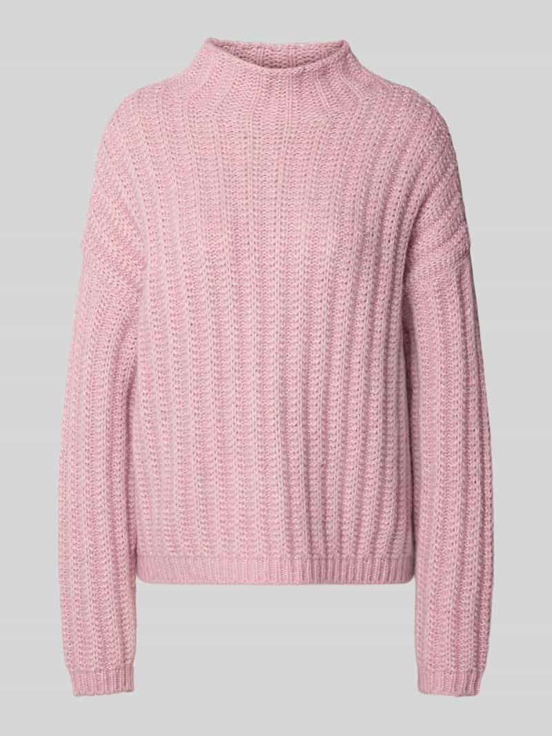 HUGO Relaxed fit gebreide pullover van katoenmix met wol